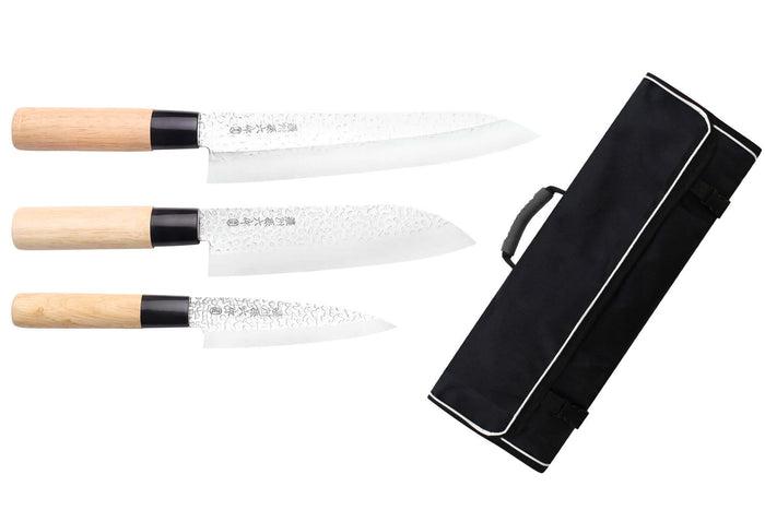Mallette Satake Cutlery Tsuchime 3 couteaux japonais