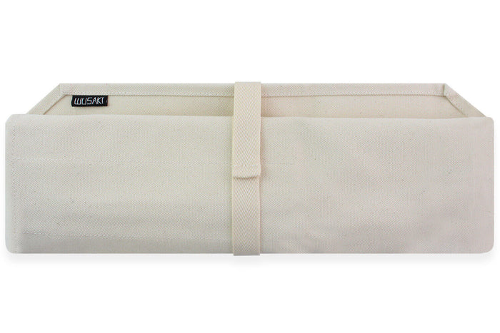 Mallette traditionnelle Wusaki en toile de coton beige pour 5 couteaux