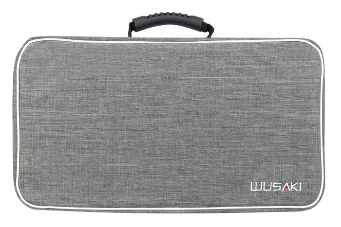 Mallette vide Wusaki grise pour 21 couteaux et ustensiles + 1 grande poche de rangement