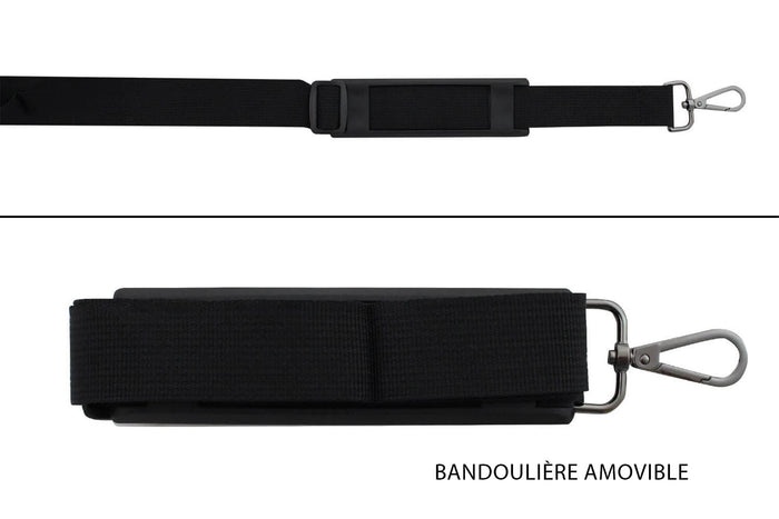 Mallette vide Wusaki grise pour 21 couteaux et ustensiles + 1 grande poche de rangement