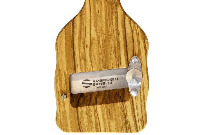 Mandoline à truffes Ambrogio Sanelli lame lisse en inox et manche en olivier