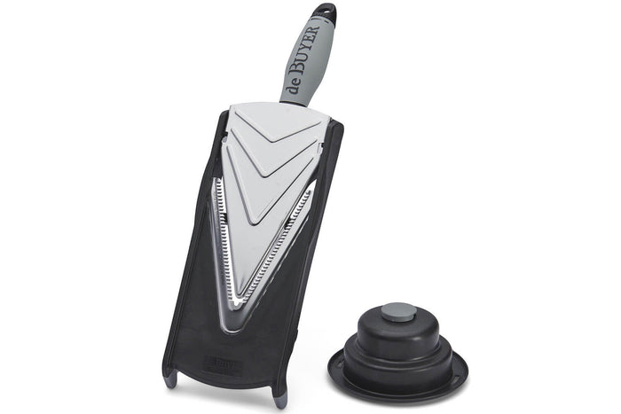 Mandoline De Buyer Kobra noire avec poussoir