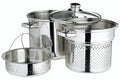 Marmite à pâtes italiennes KitchenCraft World of Flavours en acier inox 4L 4 pièces