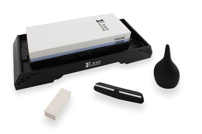 Maxi pierre à aiguiser Prosharp double face 2000/10000 + 5 accessoires