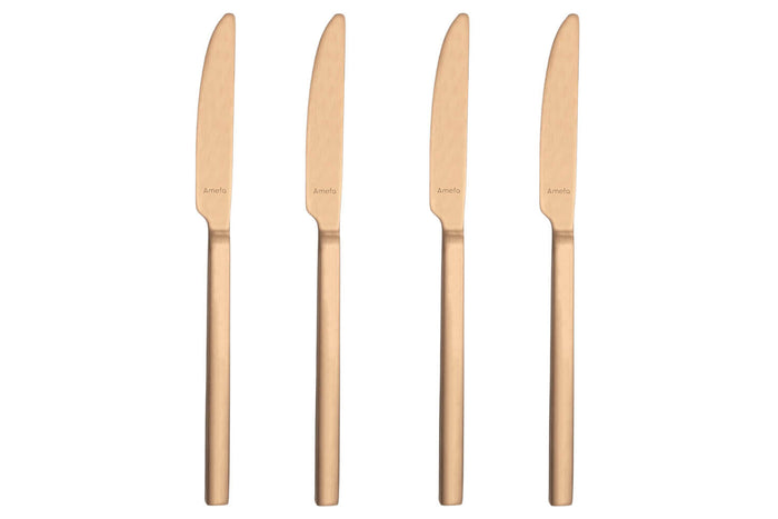 Ménagère 16 couverts de table Amefa Square en acier inoxydable 18/0 - Finition cuivre