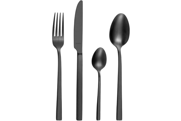 Ménagère 16 couverts de table Amefa Square en acier inoxydable 18/0 - Finition noire