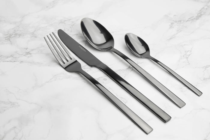 Ménagère 16 couverts Mikasa Ciara Diseno en acier inox noir