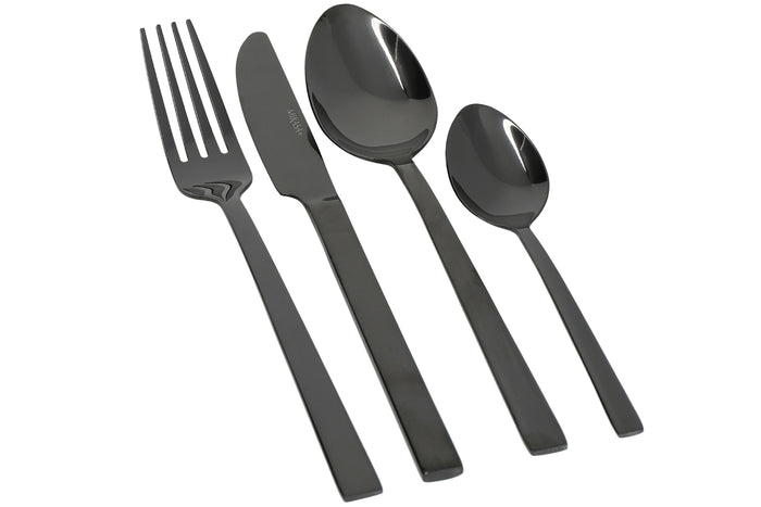 Ménagère 16 couverts Mikasa Ciara Diseno en acier inox noir