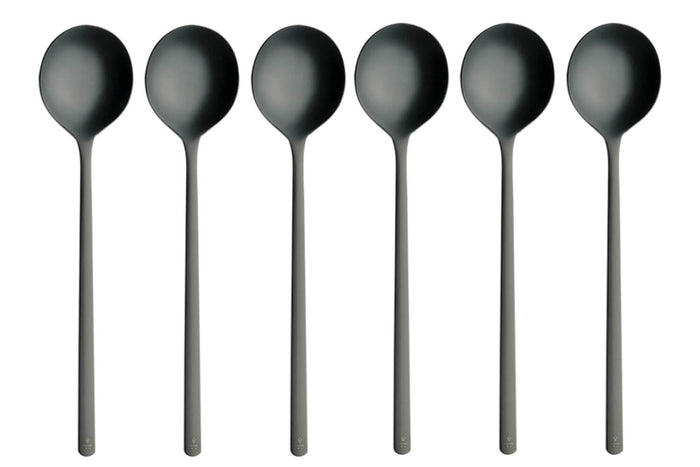Ménagère 24 couverts Comas Atlantida Ice Black en acier inoxydable