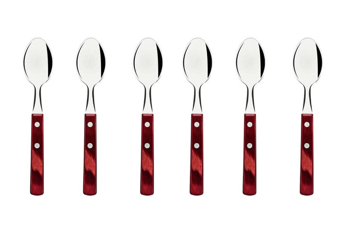 Ménagère 24 couverts de table Tramontina en inox et bois rouge