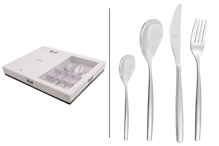 Ménagère 24 pièces Mepra Stiria en acier inox 18/10