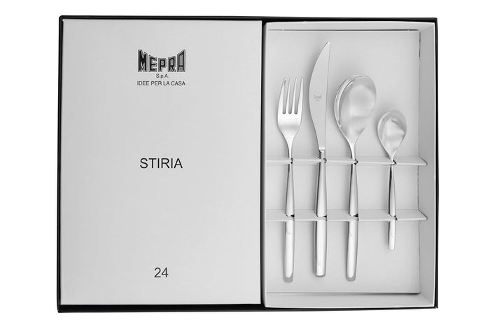 Ménagère 24 pièces Mepra Stiria en acier inox 18/10