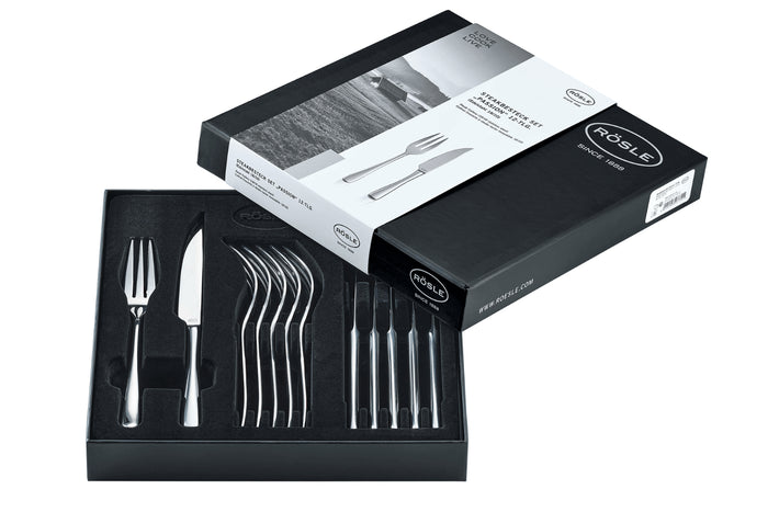 Ménagère à steak 12 couverts Rosle Passion en acier inoxydable 18/10