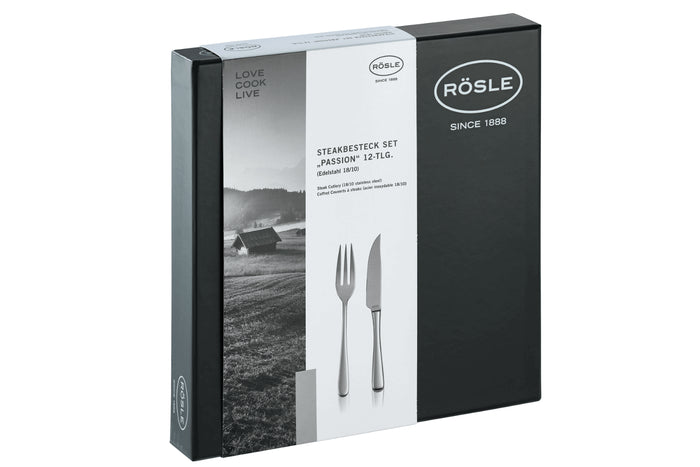 Ménagère à steak 12 couverts Rosle Passion en acier inoxydable 18/10