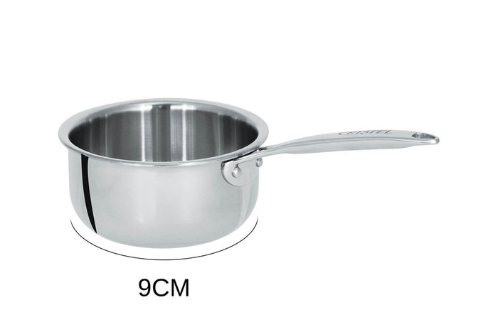 Mini casserole saucier Cristel Castel'Pro en acier inoxydable 18/10 3 ply - 9cm
