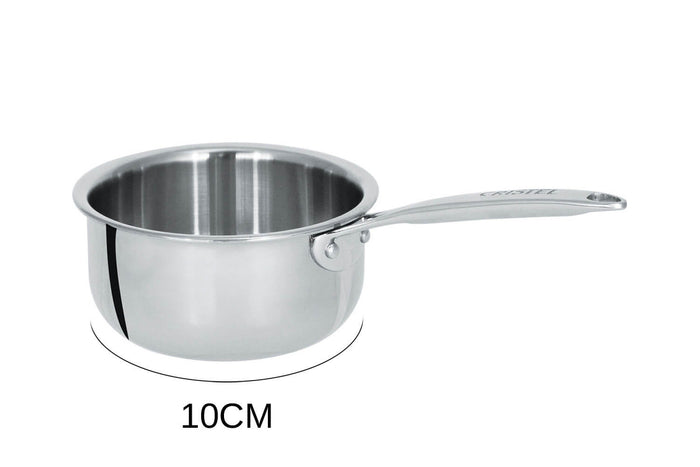 Mini casserole saucier Cristel Castel'Pro en acier inoxydable 18/10 3 ply - 10cm
