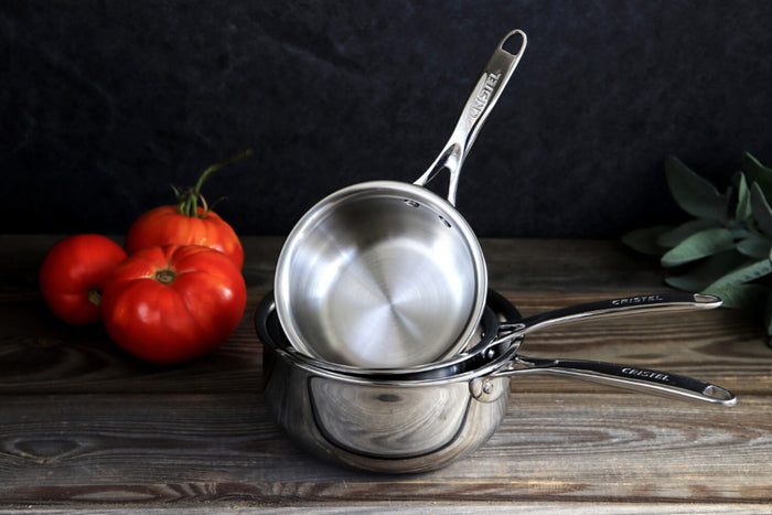 Mini casserole saucier Cristel Castel'Pro en acier inoxydable 18/10 3 ply