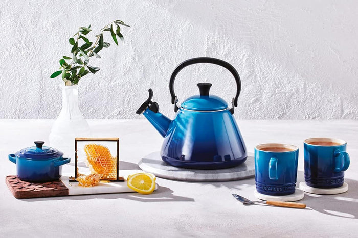 Mini cocotte ronde en céramique Le Creuset 10cm Azur