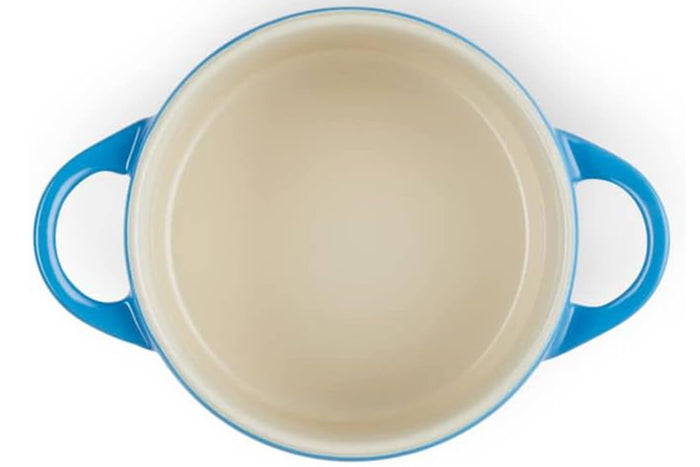 Mini cocotte ronde en céramique Le Creuset 10cm Azur