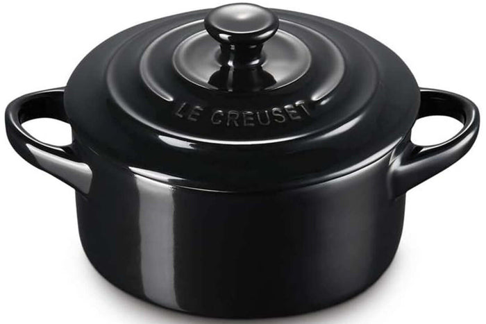 Mini cocotte ronde en céramique Le Creuset 10cm Noir Onyx