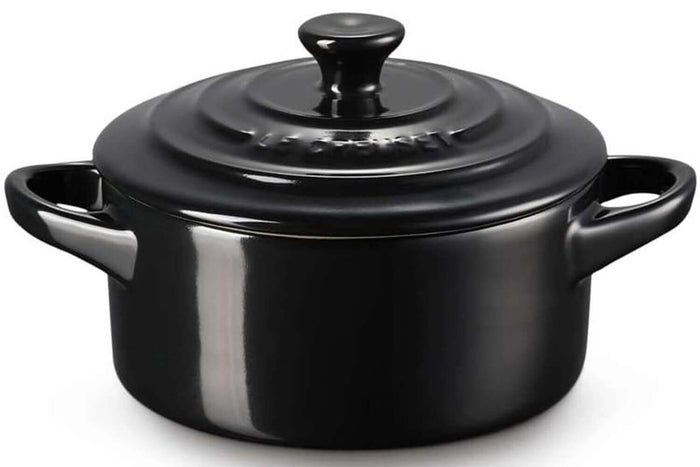 Mini cocotte ronde en céramique Le Creuset 10cm Noir Onyx