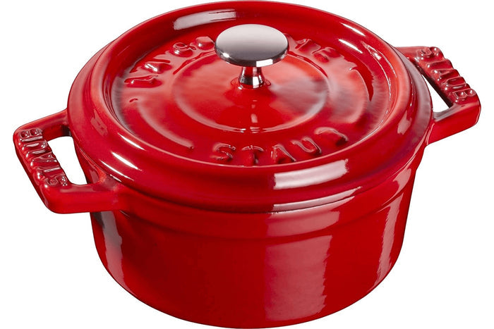 Mini cocotte Staub ronde en fonte émaillée cerise 10cm