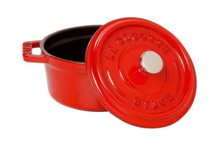 Mini cocotte Staub ronde en fonte émaillée cerise 10cm