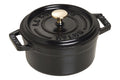 Mini cocotte Staub ronde en fonte émaillée noir mat 10cm