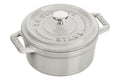 Mini cocotte Staub ronde en fonte émaillée truffe blanche 10cm