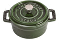 Mini cocotte Staub ronde en fonte émaillée vert basilic 10cm