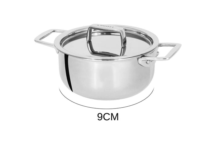 Mini faitout Cristel Castel'Pro en acier inoxydable 18/10 3 ply - 9cm