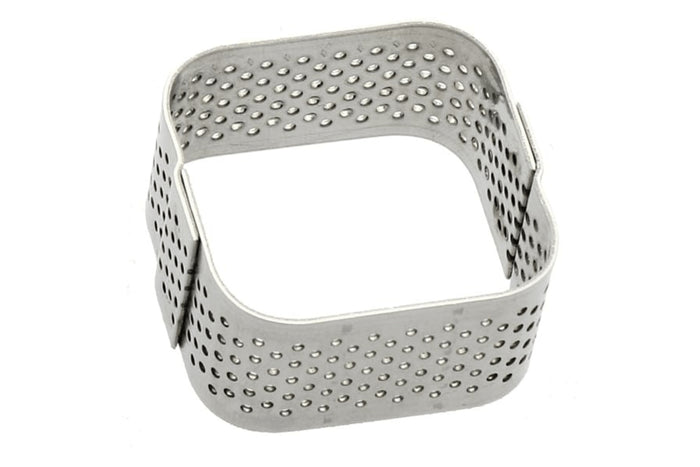 Mini moule perforé carré Mallard Ferrière pour petits fours en inox