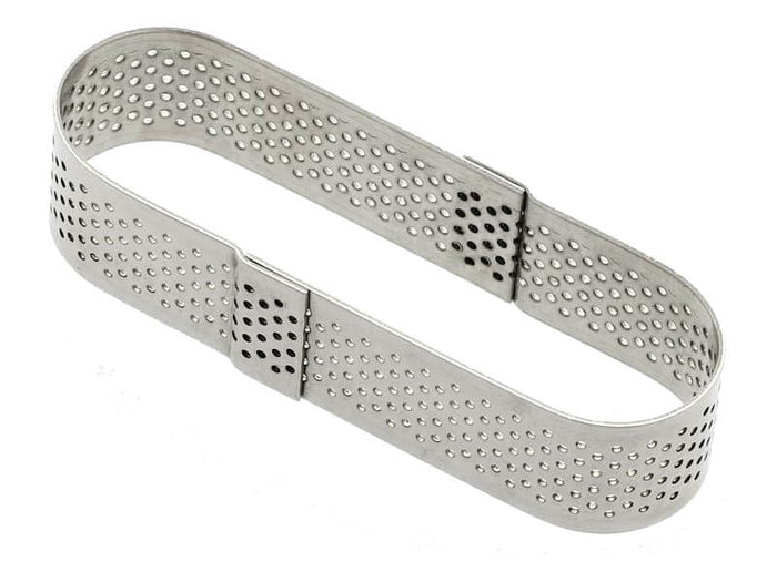 Mini moule perforé oblong Mallard Ferrière en inox