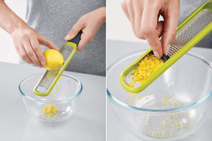Mini râpe zesteur Joseph Joseph Handi-Zest avec système de nettoyage vert