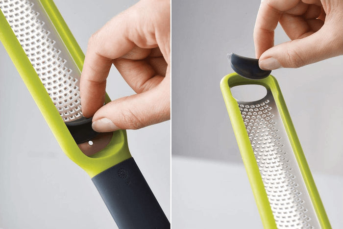 Mini râpe zesteur Joseph Joseph Handi-Zest avec système de nettoyage vert