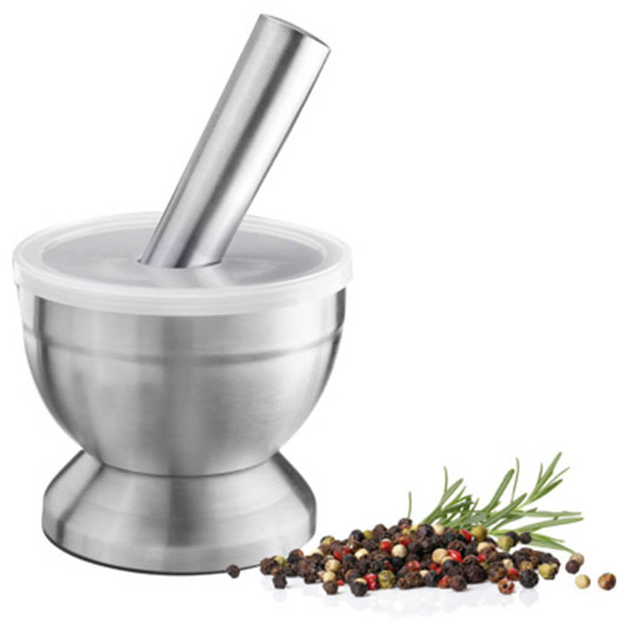 Mortier pilon Westmark Edelstahl en inox avec couvercle - diamètre 10cm