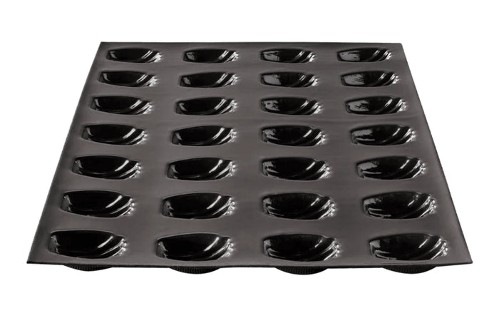 Moule 28 mini madeleines Flexipan anti-adhérent en silicone et tricot de verre 40x30cm