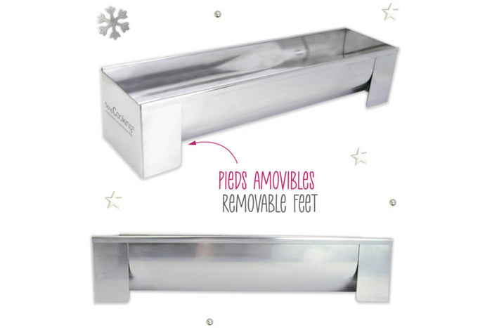 Moule à bûche en inox et insert semi rigide Scrapcooking - Réutilisable