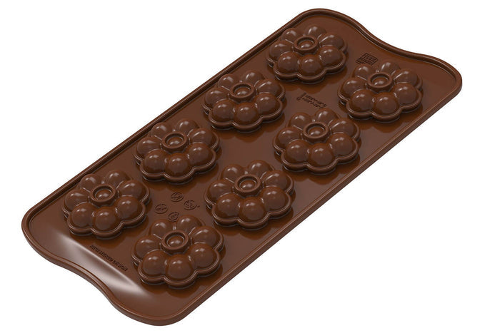 Moule à chocolat en silicone Silikomart 8 fleurs Ø38x12mm