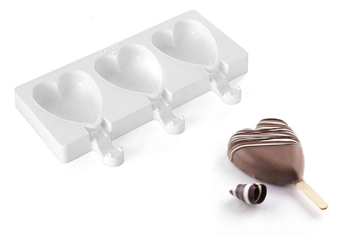 Moule à glaces en silicone Silikomart Mini Heart - 3 empreintes