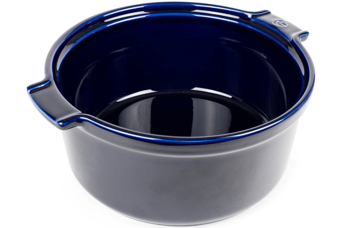 Moule à soufflé Peugeot Appolia en céramique bleu diamètre 22cm