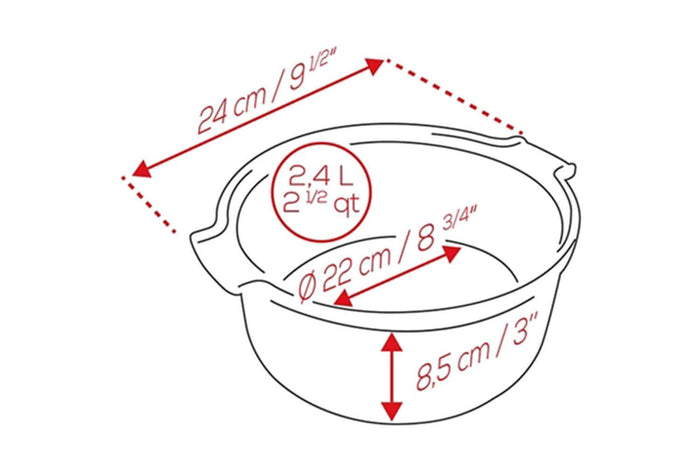 Moule à soufflé Peugeot Appolia en céramique rouge Ø22cm