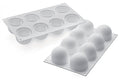Moule en silicone profesionnel Silikomart 8 truffes 62x52mm