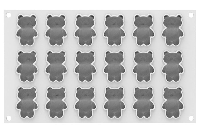 Moule en silicone professionnel Silikomart 300x175mm 18 mini oursons 20ml