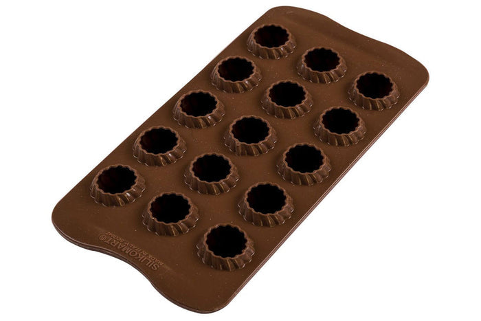 Moule en silicone professionnel Silikomart Easy Choc Choco Flame 15 flammes