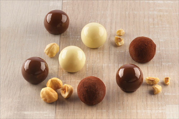 Moule en silicone professionnel Silikomart Easy Choc Tartufino 15 truffes