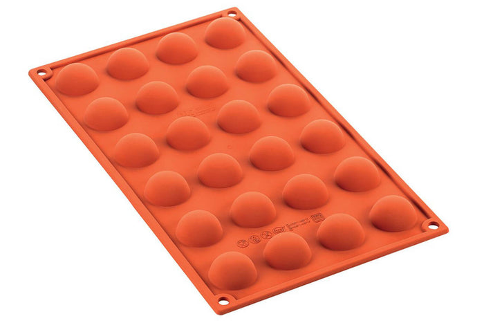 Moule en silicone professionnel Silikomart Silicon Flex 24 mini demi-sphères 10ml