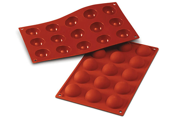 Moule en silicone professionnel Silikomart Silicon Flex 300x175mm 15 demi sphères