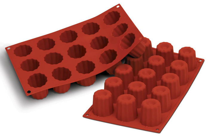 Moule en silicone professionnel Silikomart Silicon Flex 300x175mm 15 midi cannelés