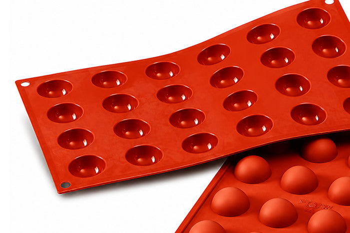 Moule en silicone professionnel Silikomart Silicon Flex 300x175mm 24 demi-sphères 3cm